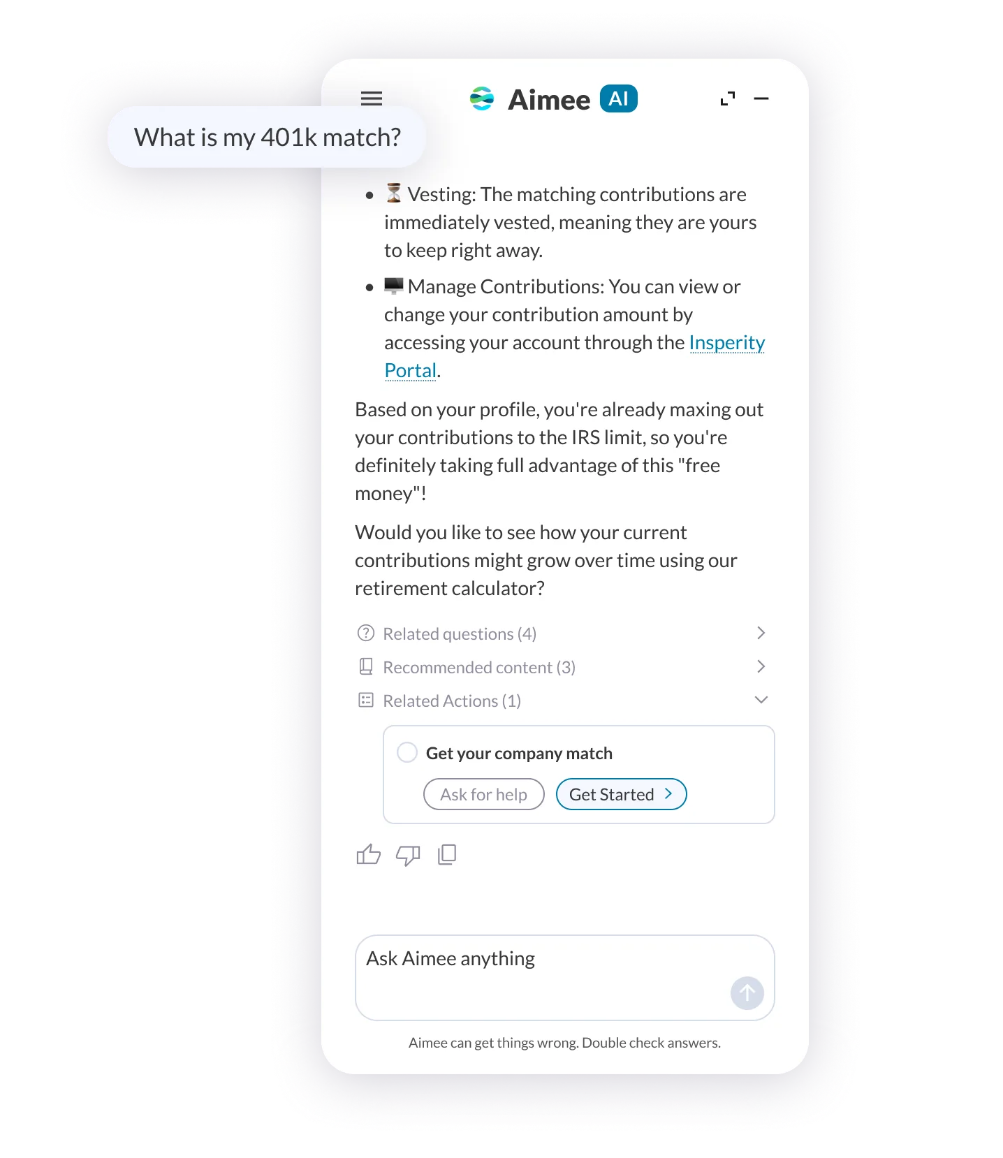 AI-powered action recommendations